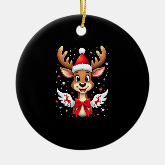 christmas Reindeer (3) Keramisch Ornament (Voorkant)