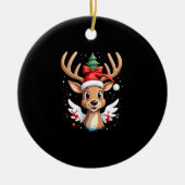 christmas Reindeer (4) Keramisch Ornament (Voorkant)