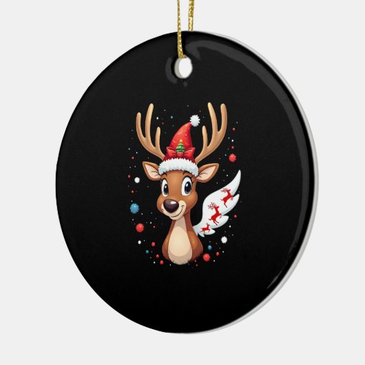 christmas Reindeer (5) Keramisch Ornament (Links)