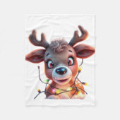 Christmas reindeer - baby blanket fleece deken (Voorkant)