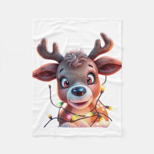 Christmas reindeer - baby blanket fleece deken (Voorkant)