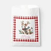 Christmas Reindeer Baby shower Bedankzakje (Voorkant)
