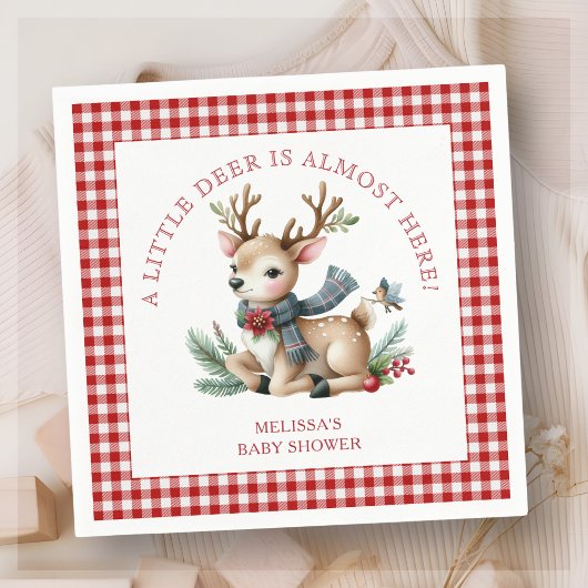 Christmas Reindeer Baby shower Servet