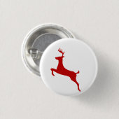 Christmas Reindeer Button - Fun Holiday Stocking S (Voorkant /achterkant)