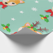 Christmas Reindeer Cadeaupapier (Hoek)