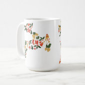 Christmas Reindeer Collage – Festive Holida Koffiemok (Voorkant links)