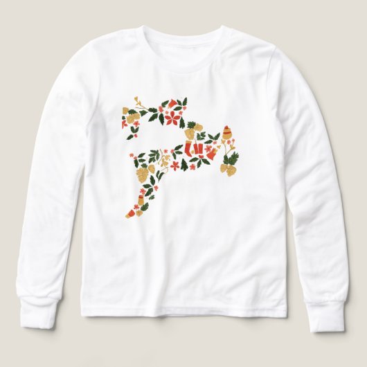 Christmas Reindeer Collage Hoodie – Festive Holida (Voorkant)