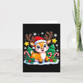 Christmas Reindeer Funny Xmas Squad Boys Girls Tod Kaart (Voorkant)