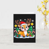 Christmas Reindeer Funny Xmas Squad Boys Girls Tod Kaart (Gele Bloem)