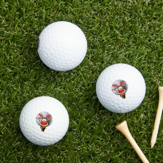 Christmas Reindeer Golfballen (Insitu Gras)
