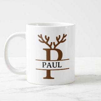 Christmas Reindeer holiday Mug, Custom winter  Grote Koffiekop