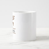Christmas Reindeer holiday Mug, Custom winter  Grote Koffiekop (Voorkant)