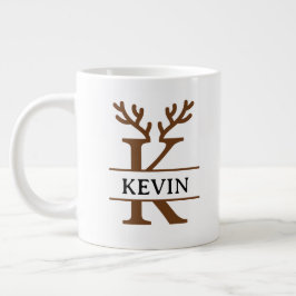Christmas Reindeer holiday Mug, Custom winter  Grote Koffiekop