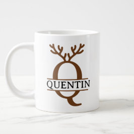 Christmas Reindeer holiday Mug, Custom winter  Grote Koffiekop