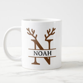 Christmas Reindeer holiday Mug, Custom winter  Grote Koffiekop