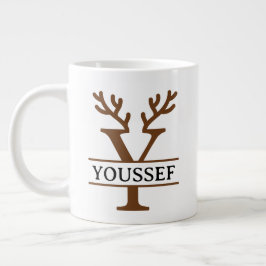 Christmas Reindeer holiday Mug, Custom winter  Grote Koffiekop