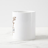 Christmas Reindeer holiday Mug, Custom winter Grote Koffiekop (Voorkant)