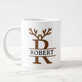 Christmas Reindeer holiday Mug, Custom winter  Grote Koffiekop