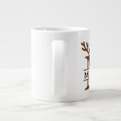 Christmas Reindeer holiday Mug, Custom winter Grote Koffiekop (Achterkant)