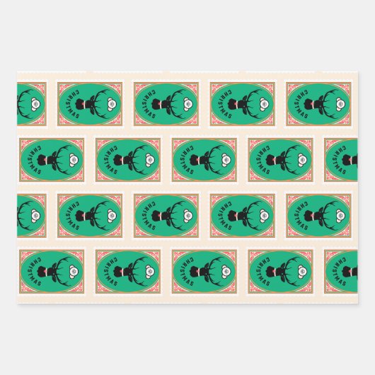 Christmas Reindeer  Inpakpapier Vel (Voorkant)