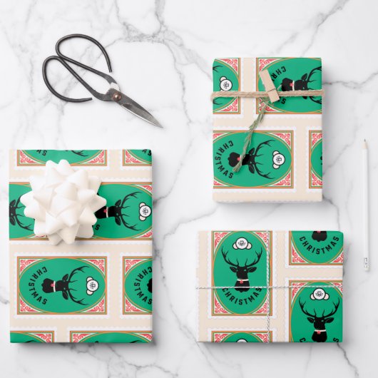 Christmas Reindeer  Inpakpapier Vel (Voorkant)