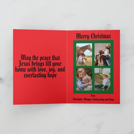 Christmas Reindeer Kaart (Binnen)