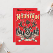 Christmas Reindeer Kaart (Voorkant / Achterkant in situ)