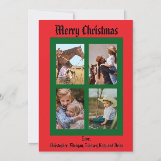 Christmas Reindeer Kaart (Achterkant)