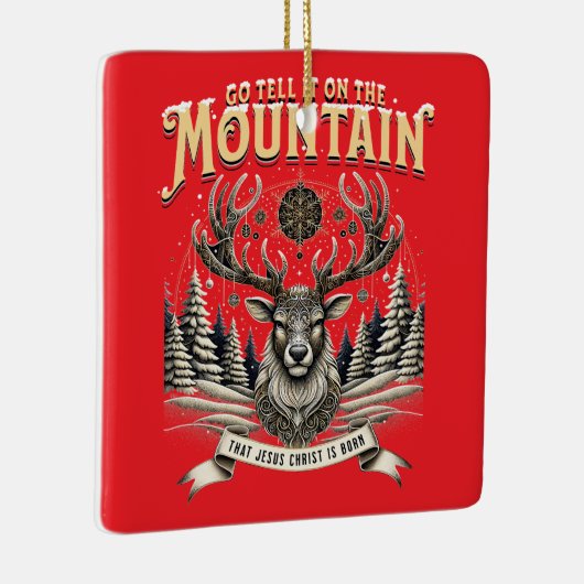 Christmas Reindeer Keramisch Ornament (Rechts)