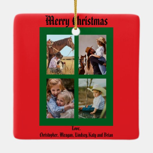 Christmas Reindeer Keramisch Ornament (Achterkant)