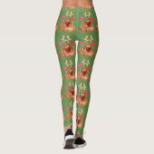 CHRISTMAS REINDEER LOVES CINNAMON SNOEP VROUWEN LEGGINGS (Achterkant)