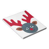 christmas reindeer moon emoji notitieblok (Schuin)