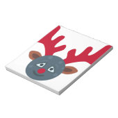 christmas reindeer moon emoji notitieblok (Linkerzijde)