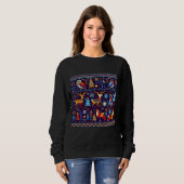Christmas Reindeer Nordic Pattern Sweatshirt  (Voorkant volledig)