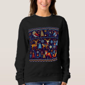 Christmas Reindeer Nordic Pattern Sweatshirt  (Voorkant)