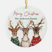 Christmas Reindeer Ornament | Custom Name (Voorkant)