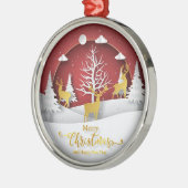 Christmas Reindeer Ornament – Paper Art Style (Links)