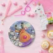 Christmas Reindeer Paper Plates Papieren Bordje (Feest)