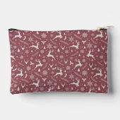 Christmas Reindeer Pattern Red with Text Etui (Achterkant)