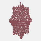Christmas Reindeer Pattern Red with Text Ornament Kaart (Rechts)
