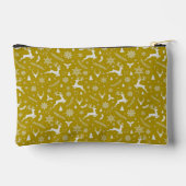 Christmas Reindeer Pattern Yellow with Text Etui (Achterkant)