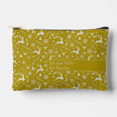 Christmas Reindeer Pattern Yellow with Text Etui (Voorkant)