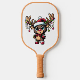 Christmas Reindeer Pickleball Paddle