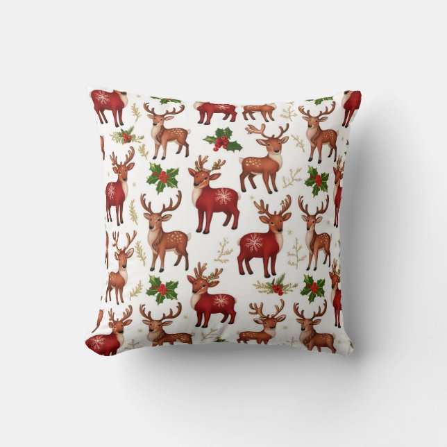 Christmas reindeer pillows kussen (Voorkant)