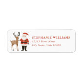Christmas Reindeer Return Address Labels (Voorkant)