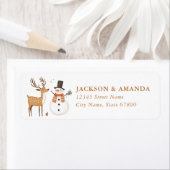 Christmas Reindeer Return Address Labels (Insitu)
