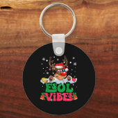 Christmas Reindeer Santa Esol Vibes Funny Teacher  Sleutelhanger (Voorkant)