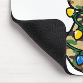 Christmas Reindeer Silhouette Camo Xmas Lights Men Muismat (Hoek)