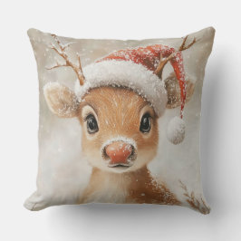 Christmas Reindeer Throw Pillow Kussen