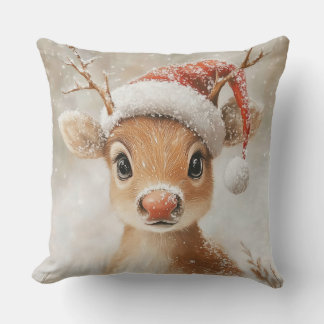 Christmas Reindeer Throw Pillow Kussen